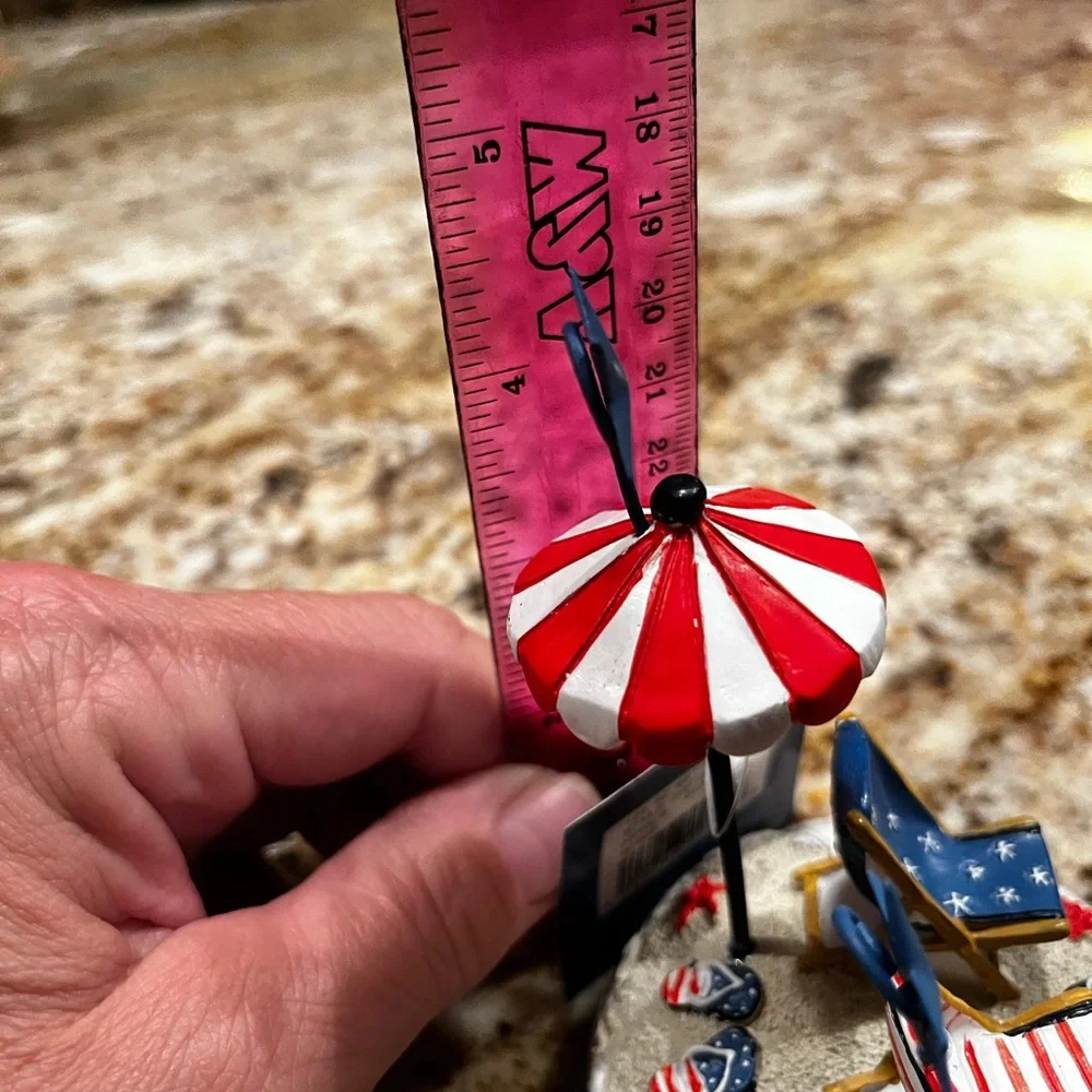 NWT patriotic card holder beach scene - Picture 2 of 6